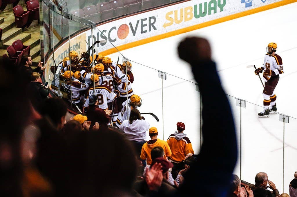 Gopher hockey tops Michigan in overtime in front of 1,800 fans - Bring ...