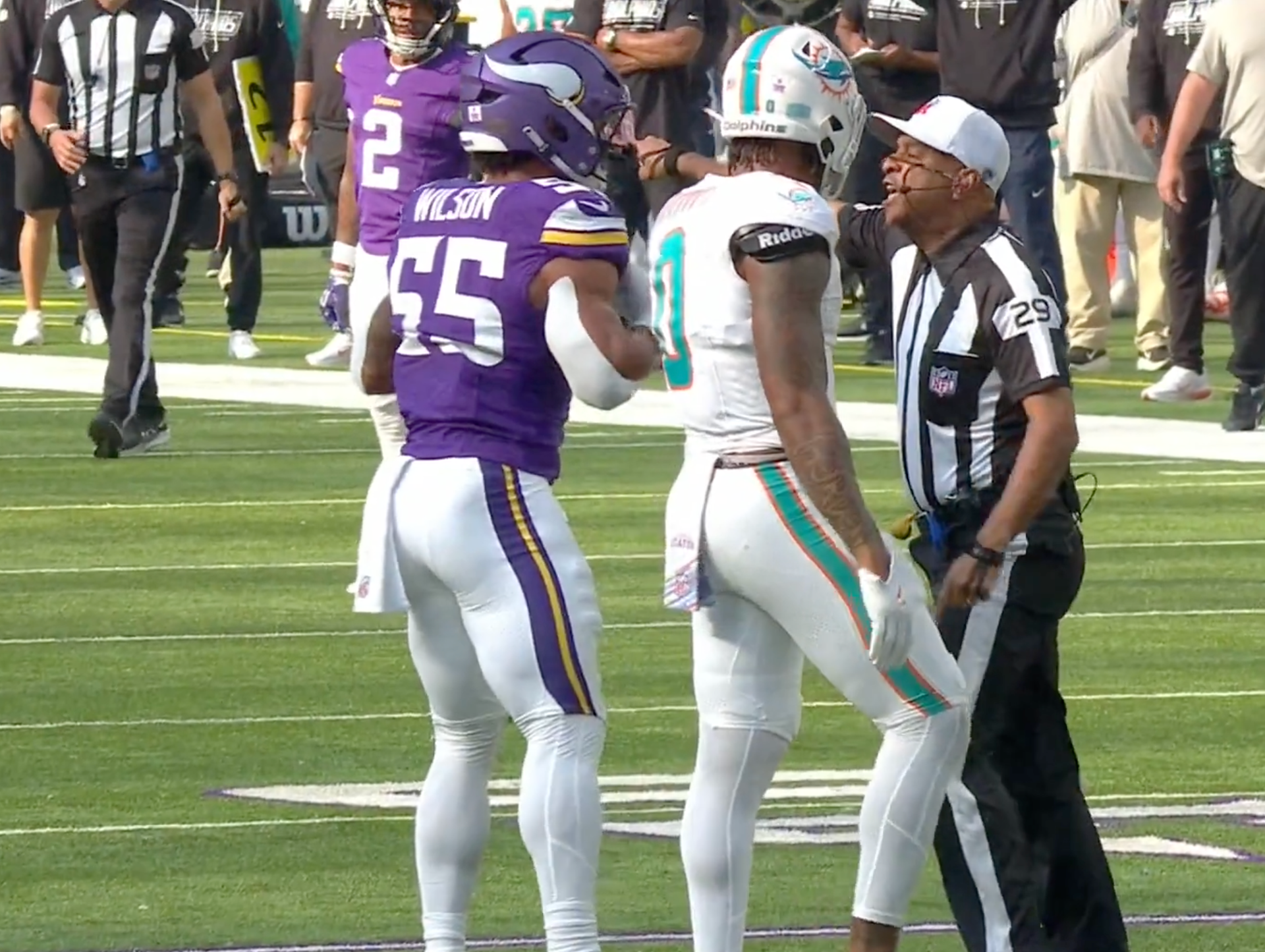 NFL reviewing incident involving referee Adrian Hill, Vikings' Eric ...